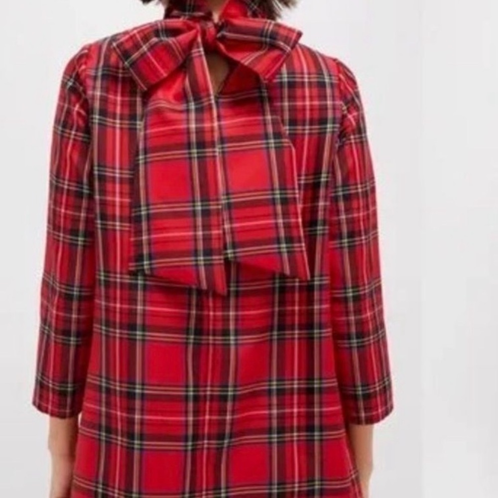 Red Plaid Ruffle Dress - Picture 4 of 6